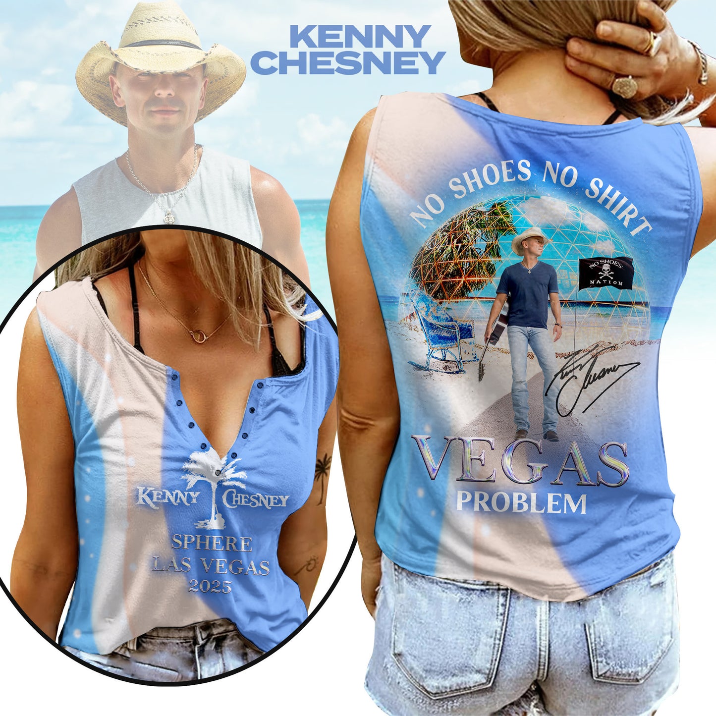 KNCN Women's V-neck Tank Top TMN
