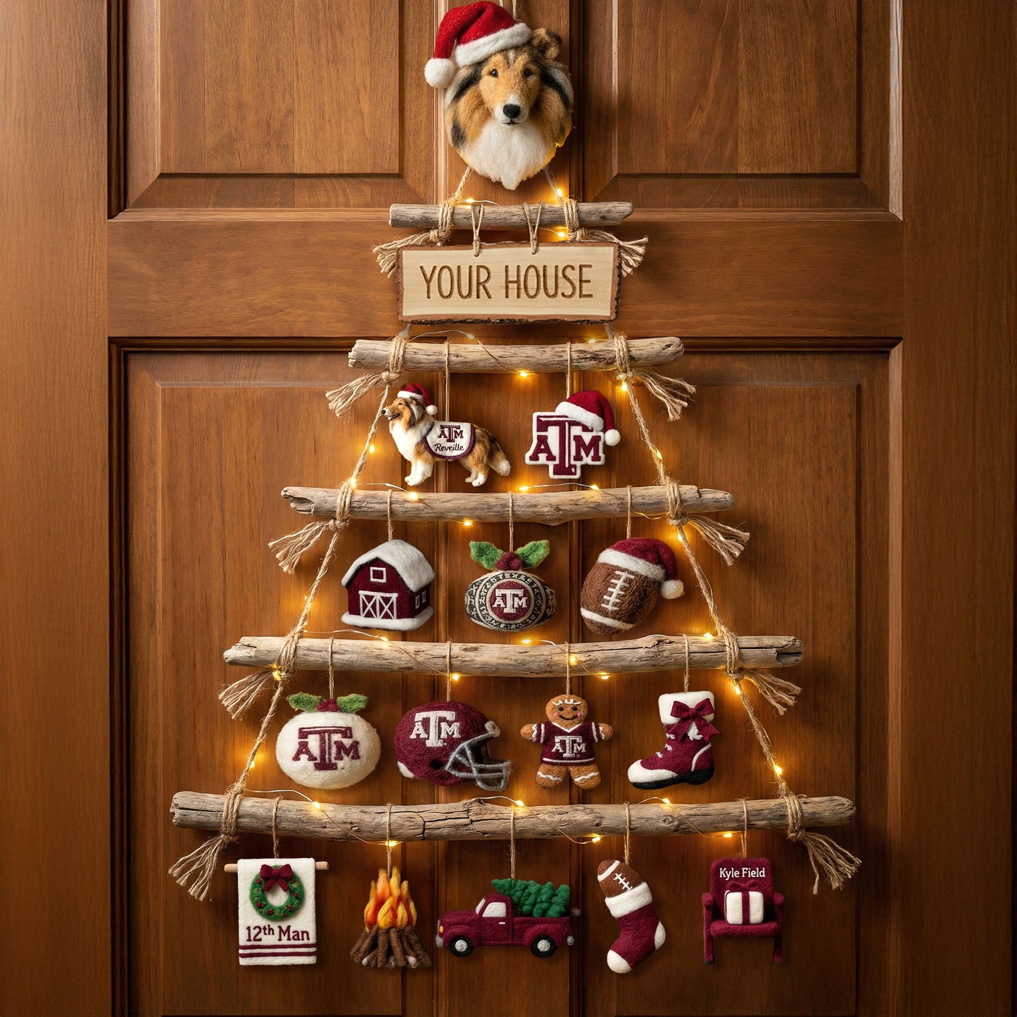 TAMA Premium Rustic Wall Christmas Tree HTTT