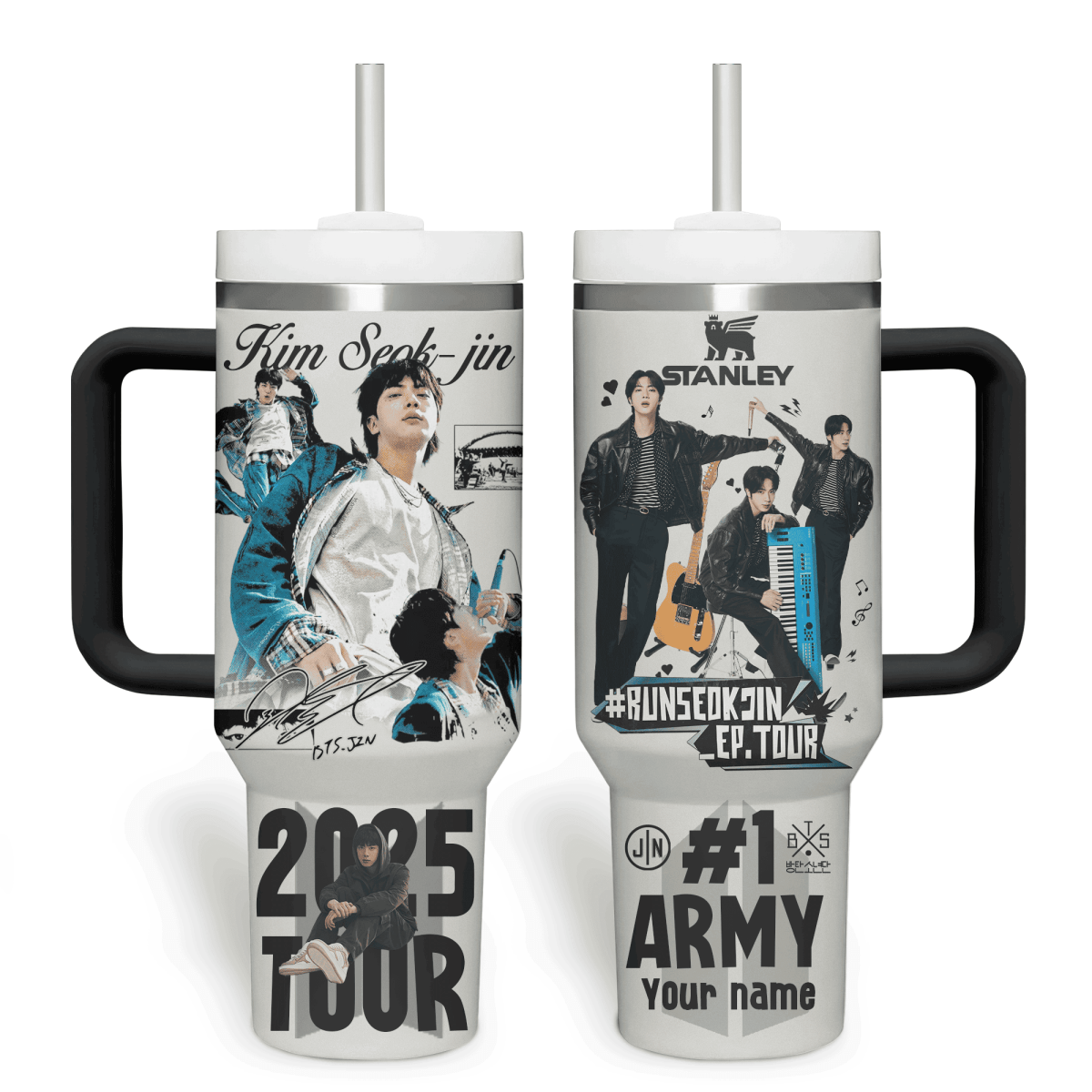 BTS 40oz Tumbler With Handle LNTH - dcprintify