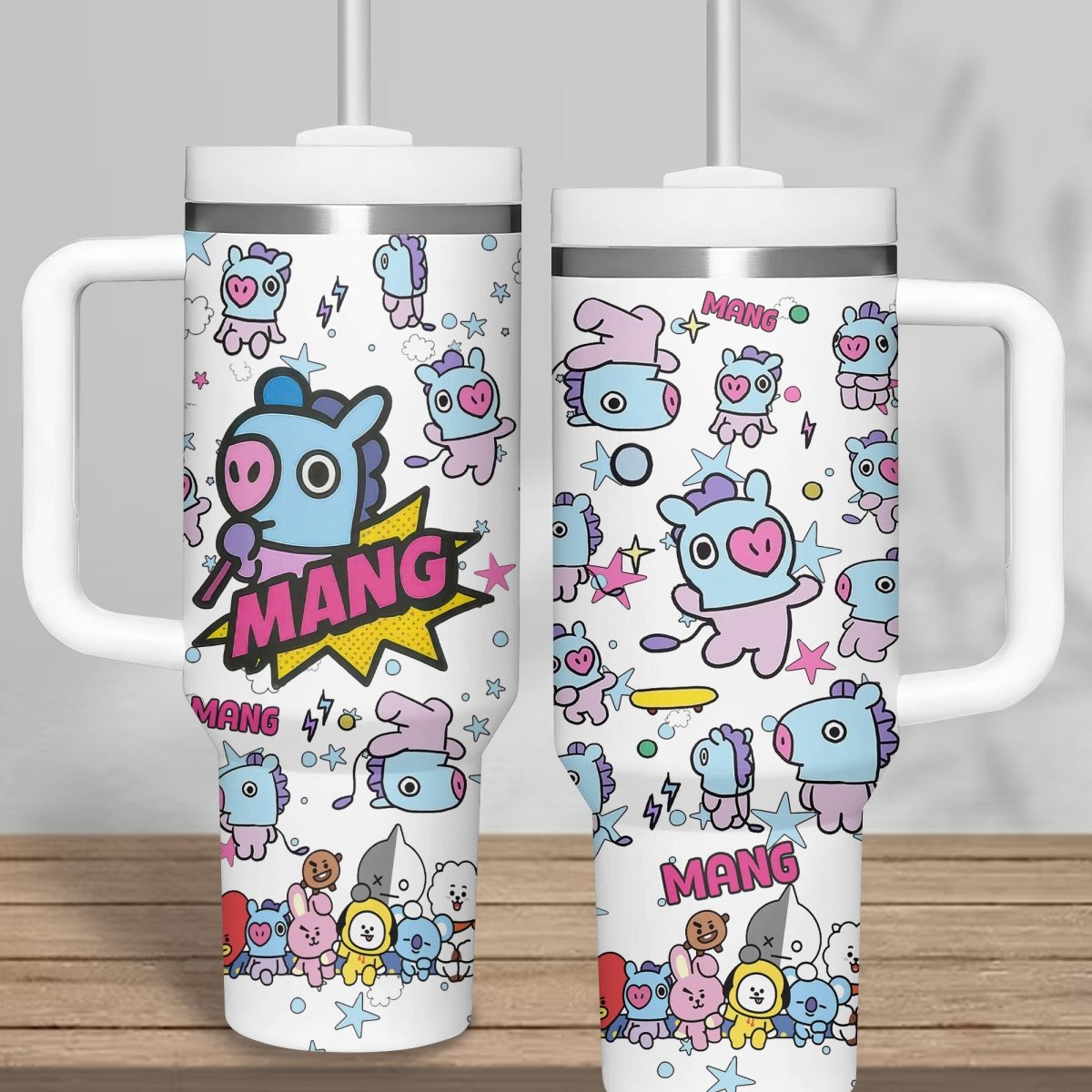 BTS 40oz Tumbler With Handle TNSM - dcprintify