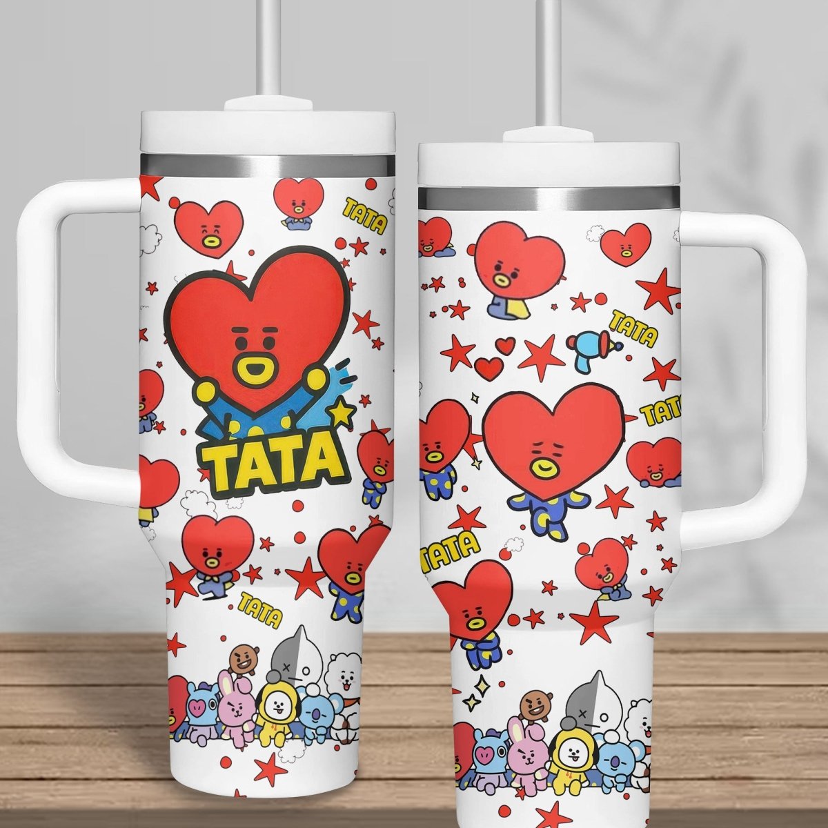 BTS 40oz Tumbler With Handle TNSM - dcprintify