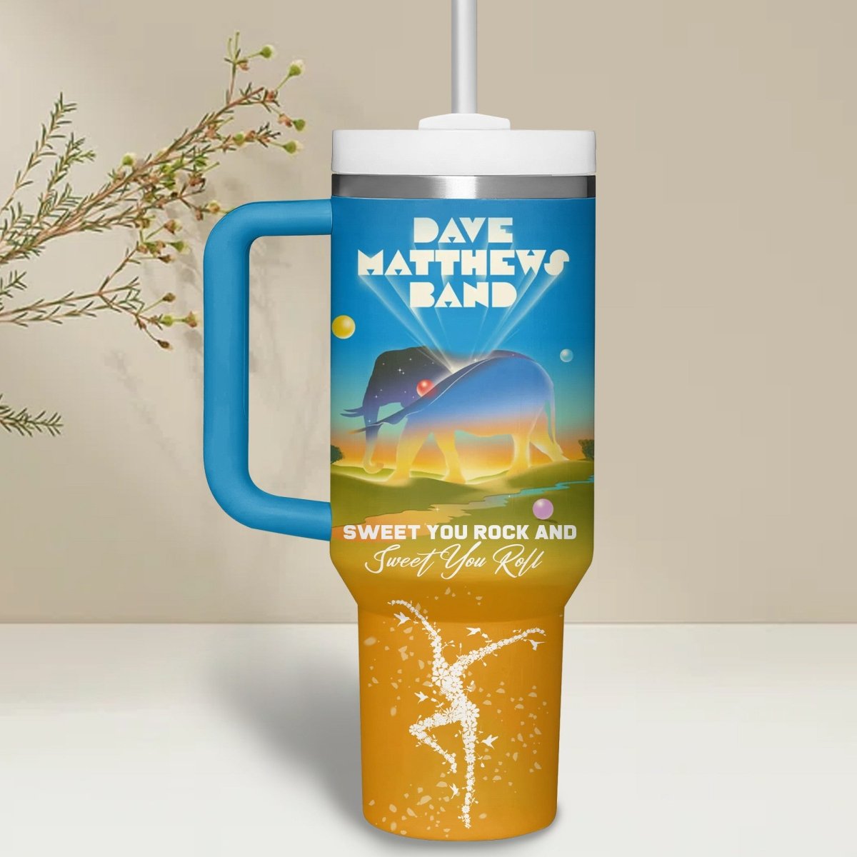 DMB 40oz Tumbler With Handle PMN - dcprintify