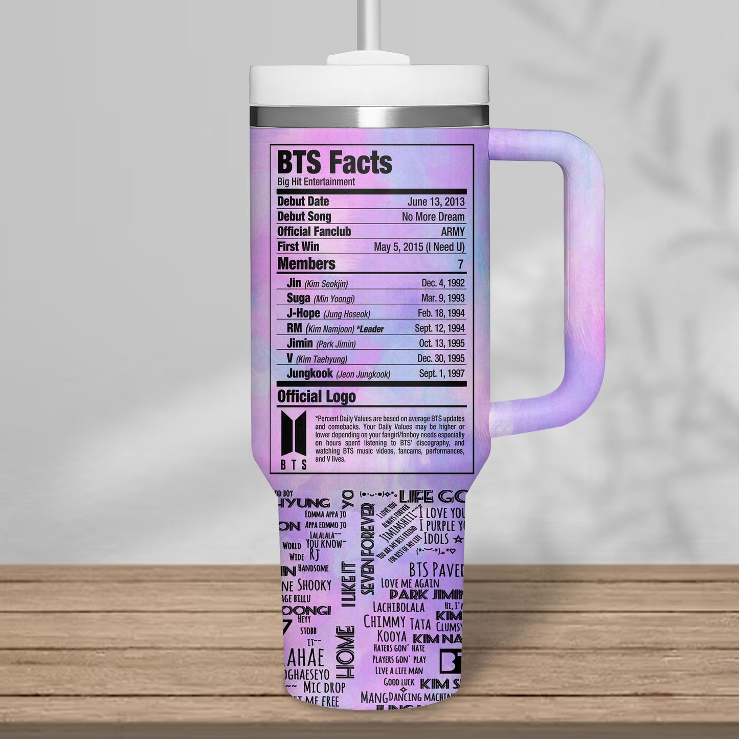 BTS 40oz Tumbler With Handle TNSM