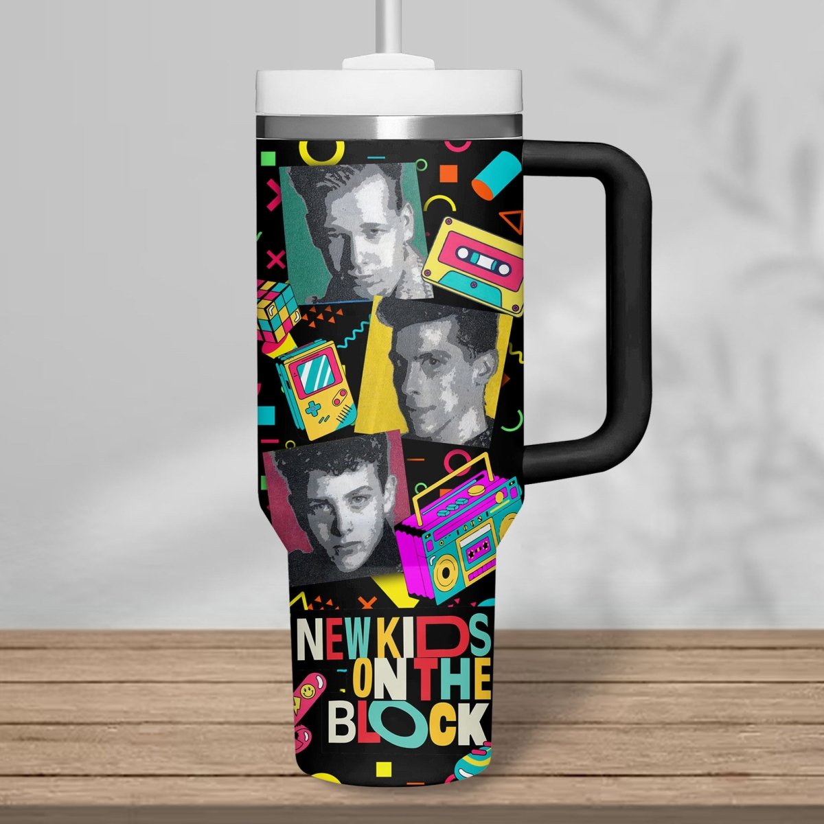 NKOTB 40oz Tumbler With Handle TNSM - dcprintify