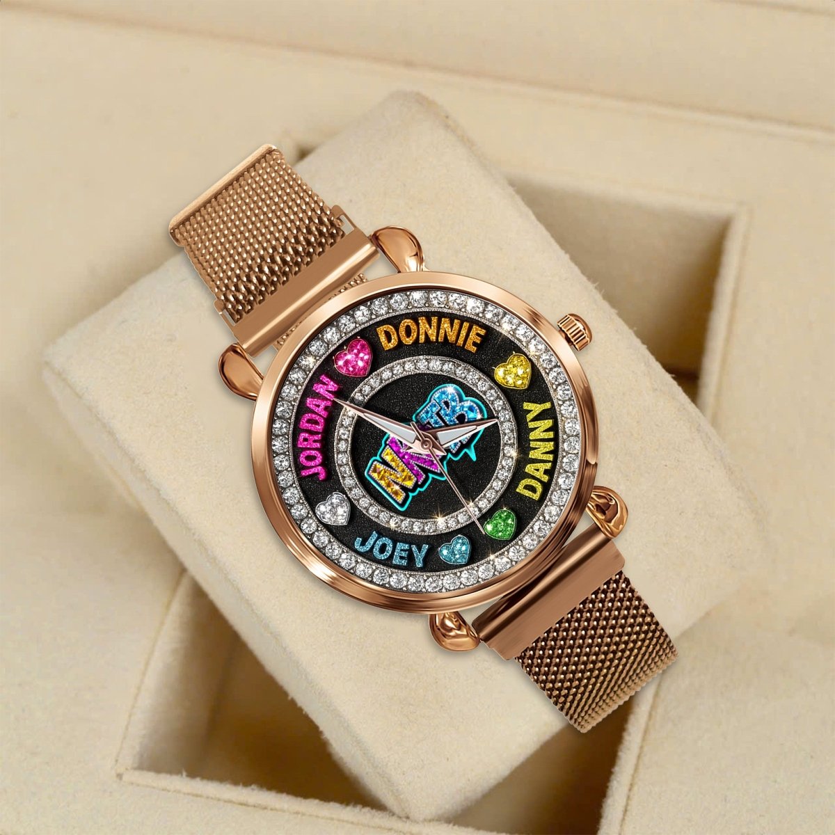 NKOTB Stainless Steel Watch DAT - dcprintify