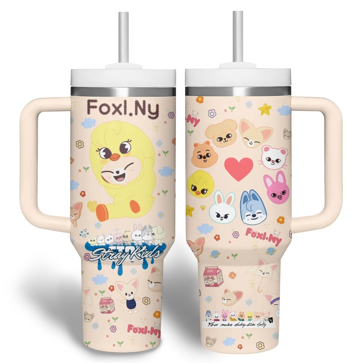STRAY KIDS 40oz Tumbler With Handle TTHG - dcprintify