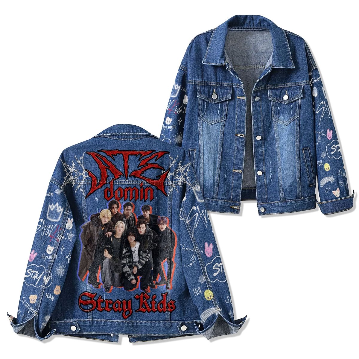 STRAY KIDS Denim Jacket TTHG - dcprintify
