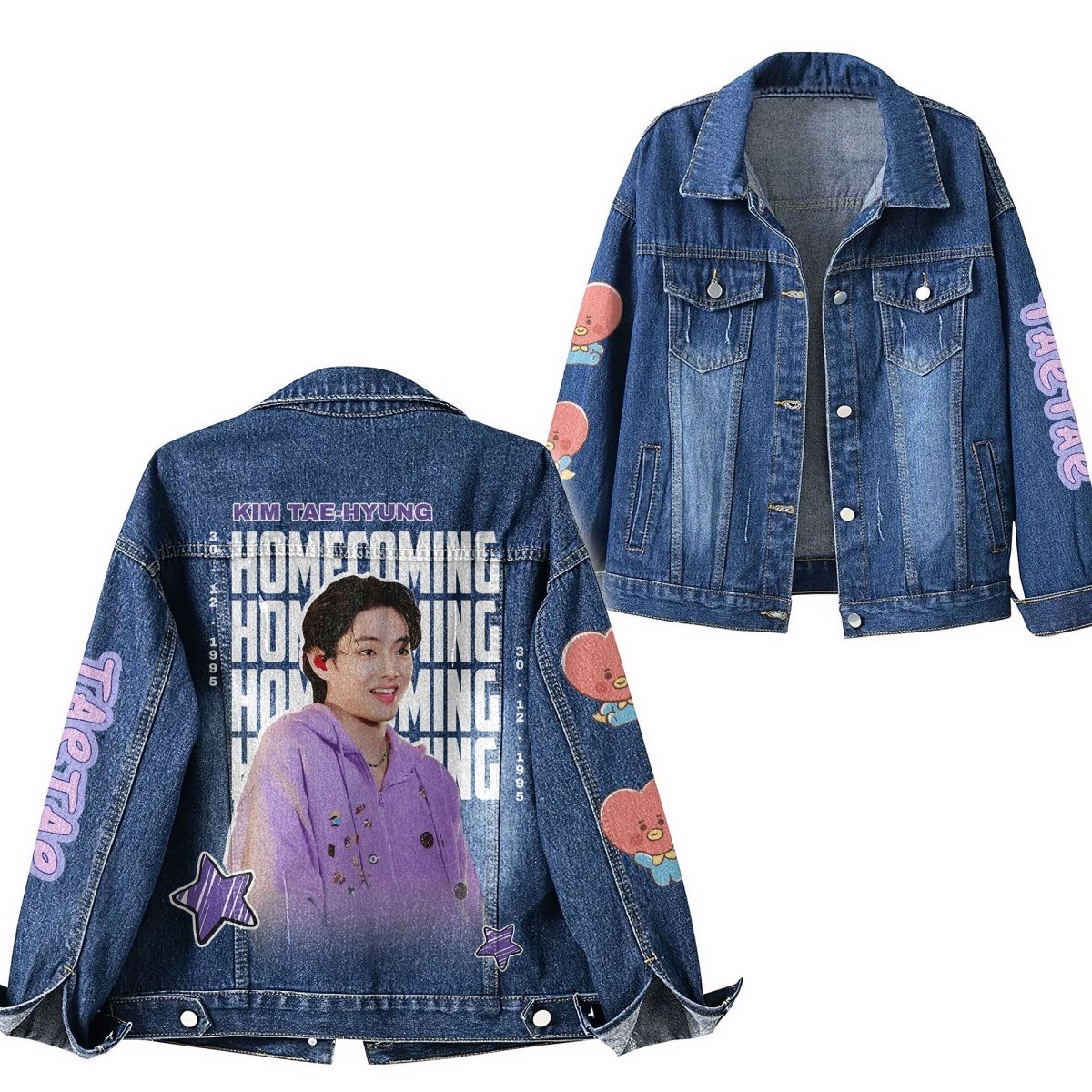 VBTS Denim Jacket TTN - dcprintify
