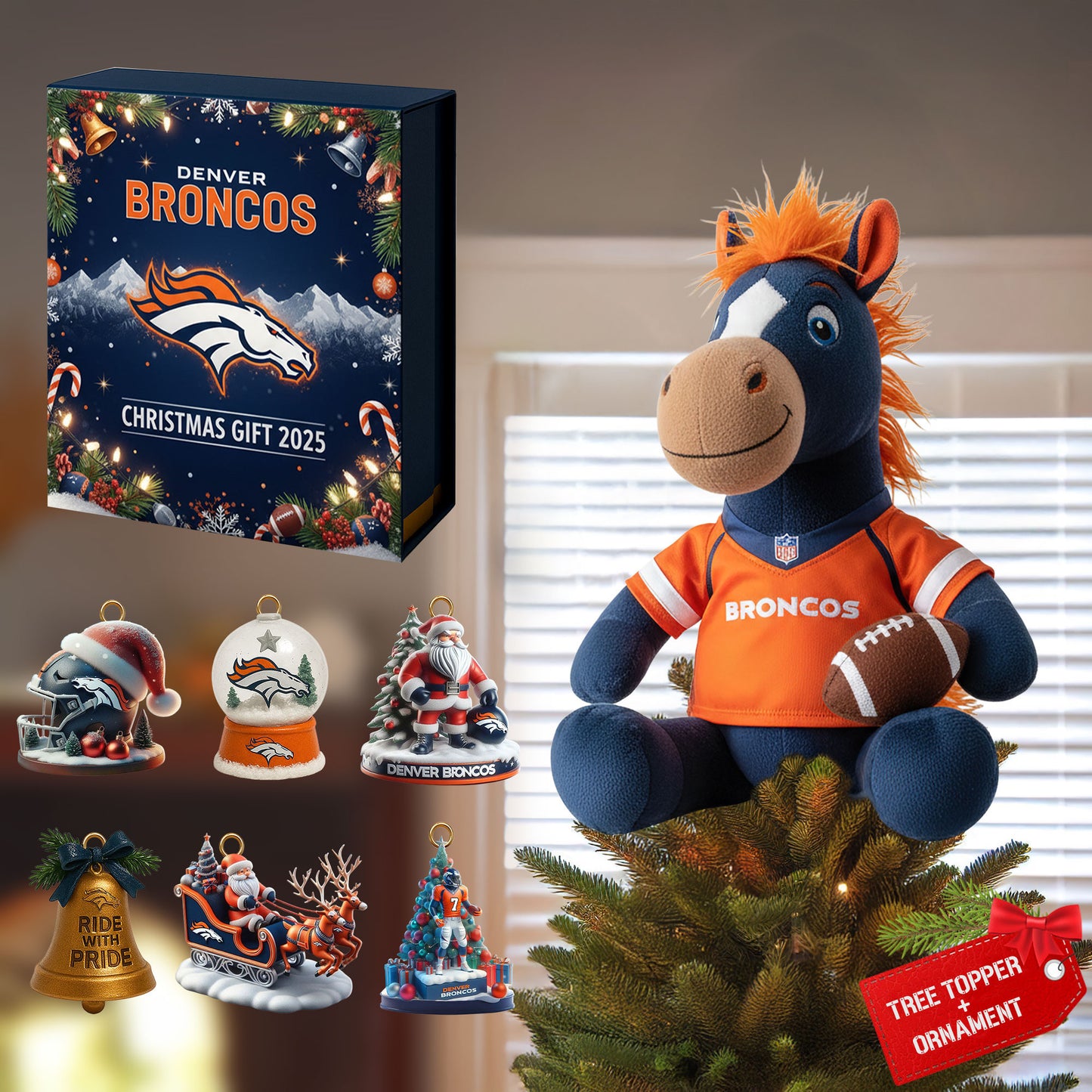 COMBO DVBC CHRISTMAS TREE TOPPER WITH ORNAMENT DAT