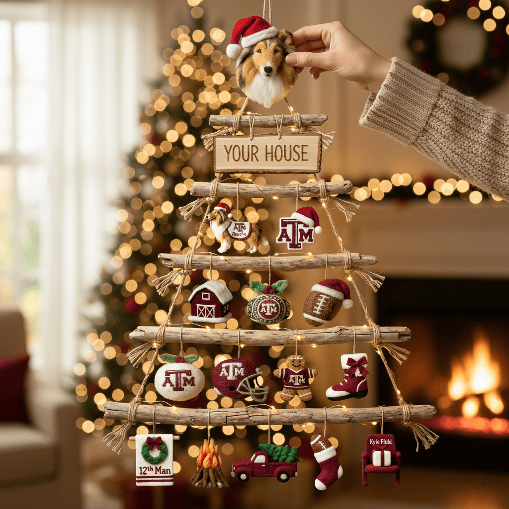 TAMA Premium Rustic Wall Christmas Tree HTTT