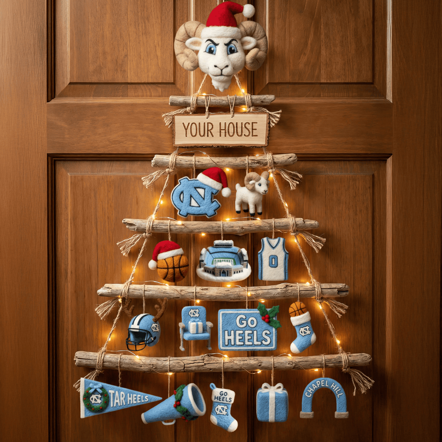 UNC Premium Rustic Wall Christmas Tree HTTT