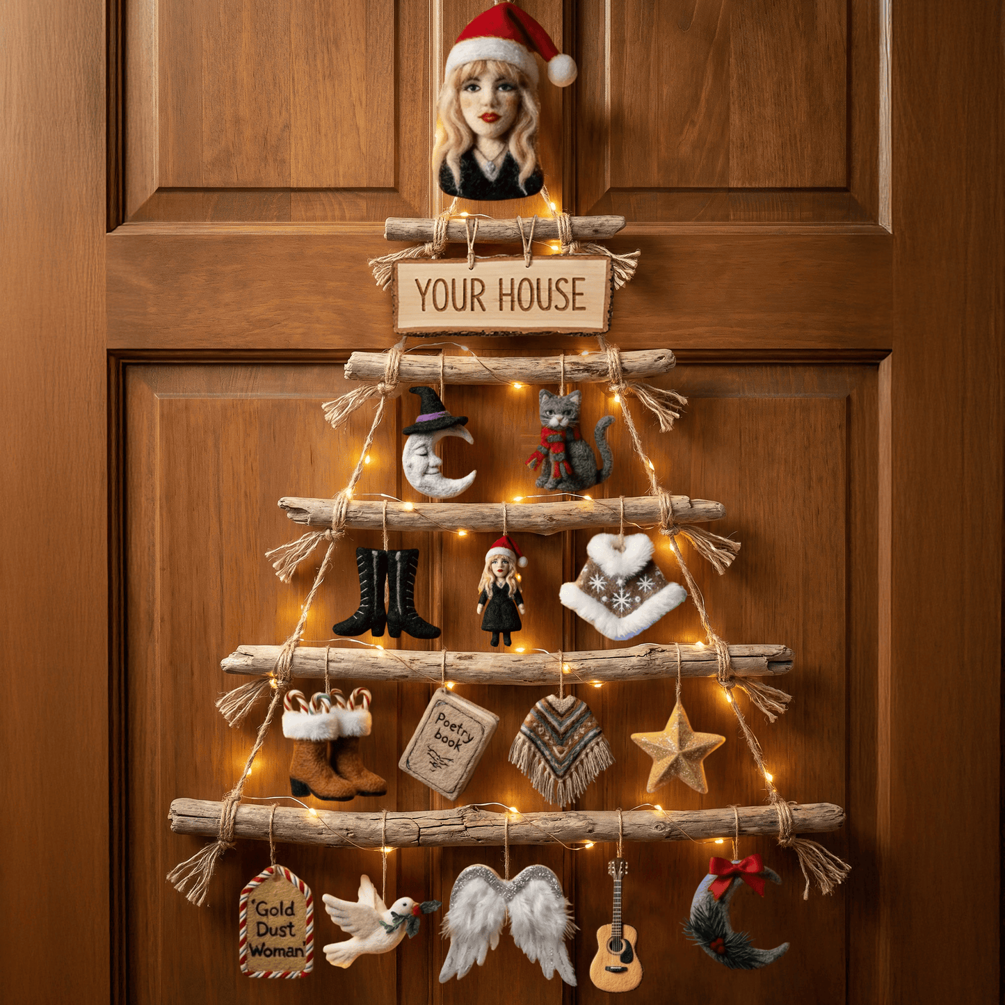 STNK Premium Rustic Wall Christmas Tree HTTT