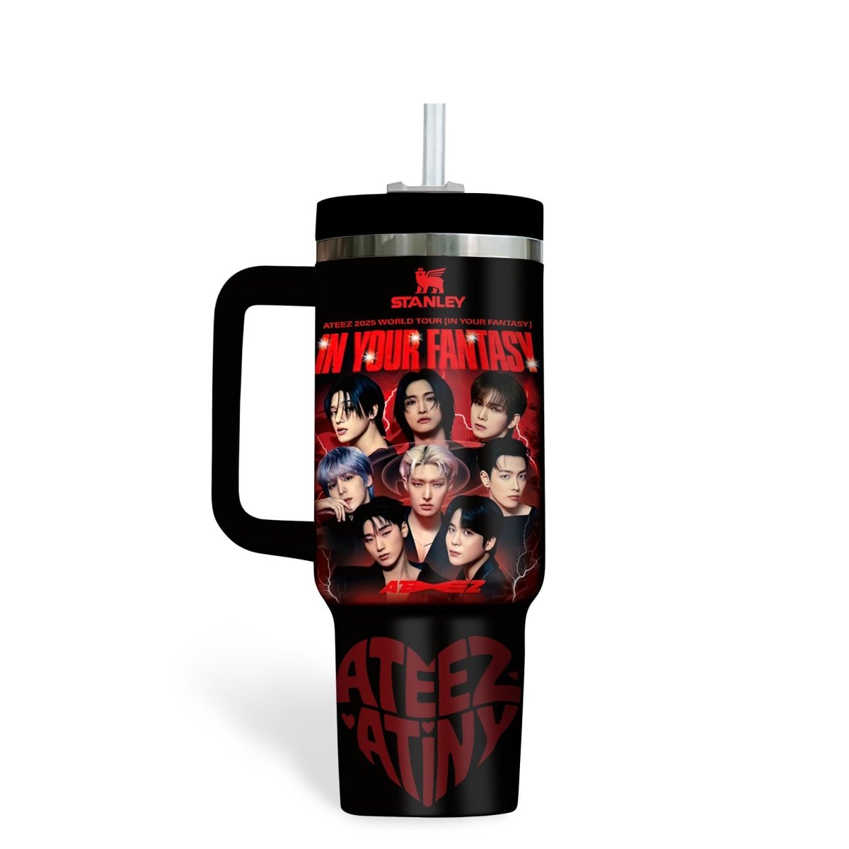 ATEEZ 40oz Tumbler With Handle TNSM - dcprintify