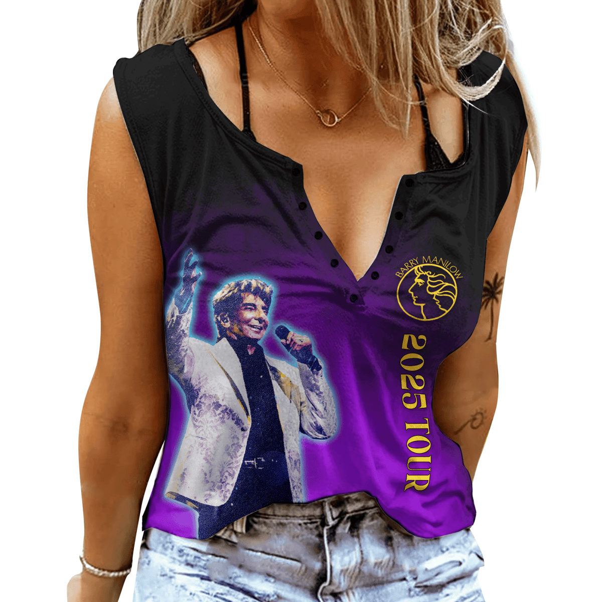 BRML Women's V - neck Tank Top TMN - dcprintify