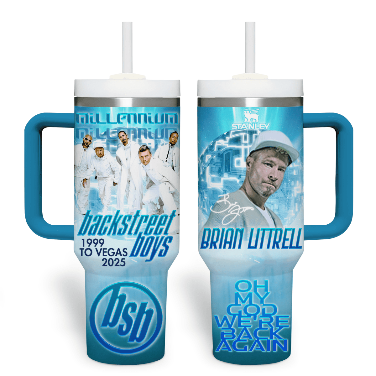 BSBS 40oz Tumbler With Handle TNSM - dcprintify