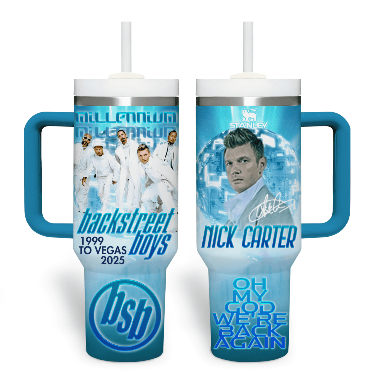 BSBS 40oz Tumbler With Handle TNSM - dcprintify