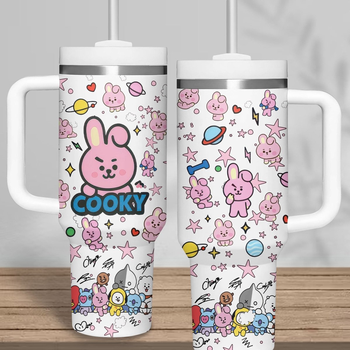 BTS 40oz Tumbler With Handle TNSM - dcprintify