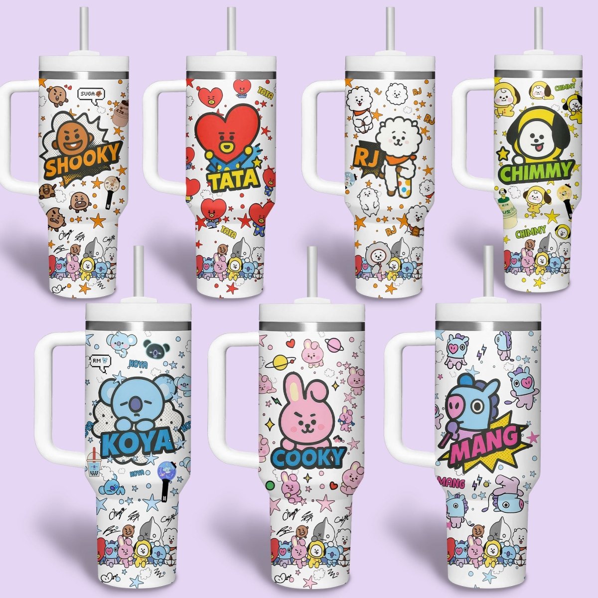 BTS 40oz Tumbler With Handle TNSM - dcprintify