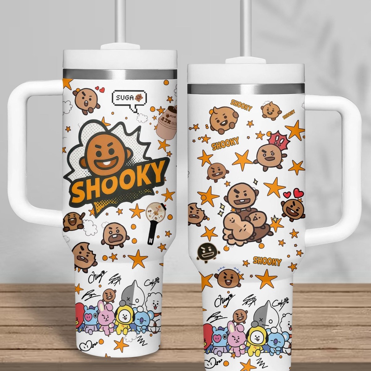 BTS 40oz Tumbler With Handle TNSM - dcprintify