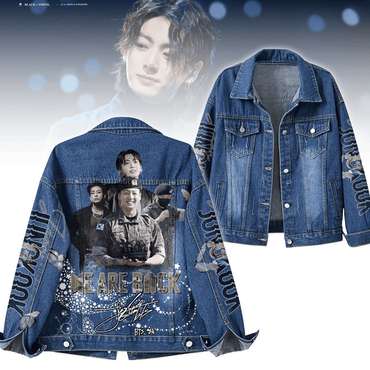 BTS Denim Jacket PTH - dcprintify