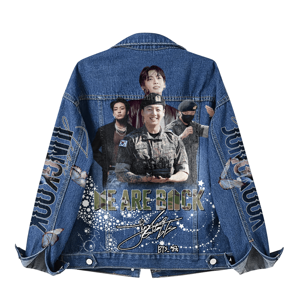 BTS Denim Jacket PTH - dcprintify