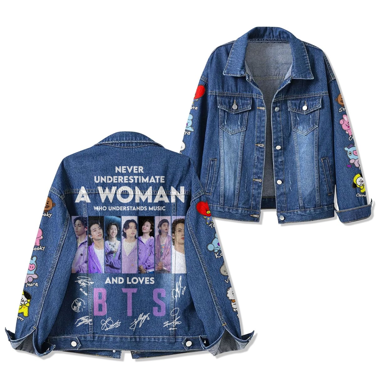BTS Denim Jacket TNSM - dcprintify