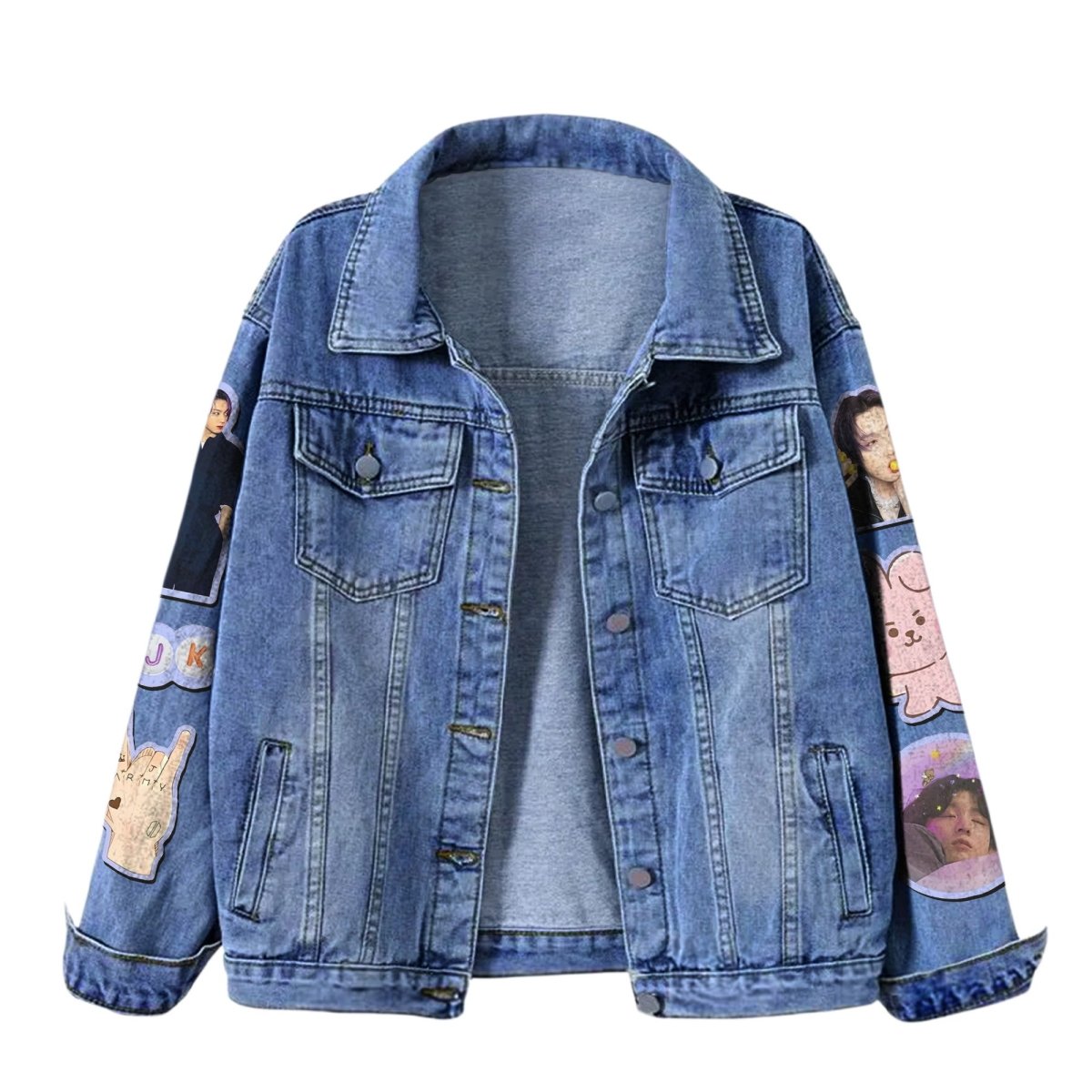 BTS Denim Jacket TNSM - dcprintify