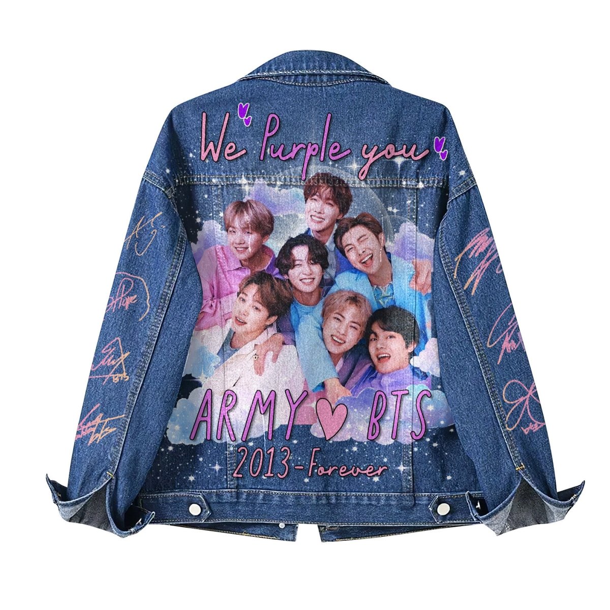 BTS Denim Jacket TNSM - dcprintify
