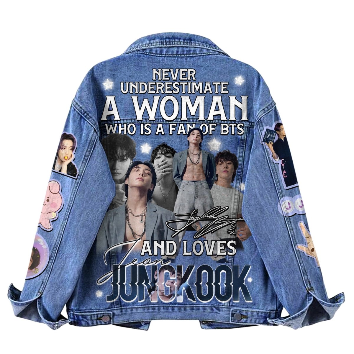 BTS Denim Jacket TNSM - dcprintify