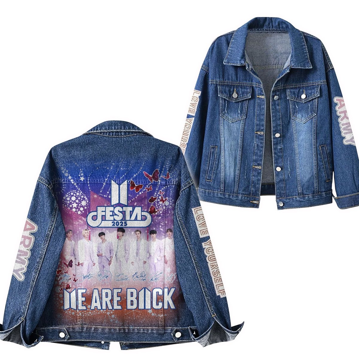 BTS Denim Jacket TTN - dcprintify