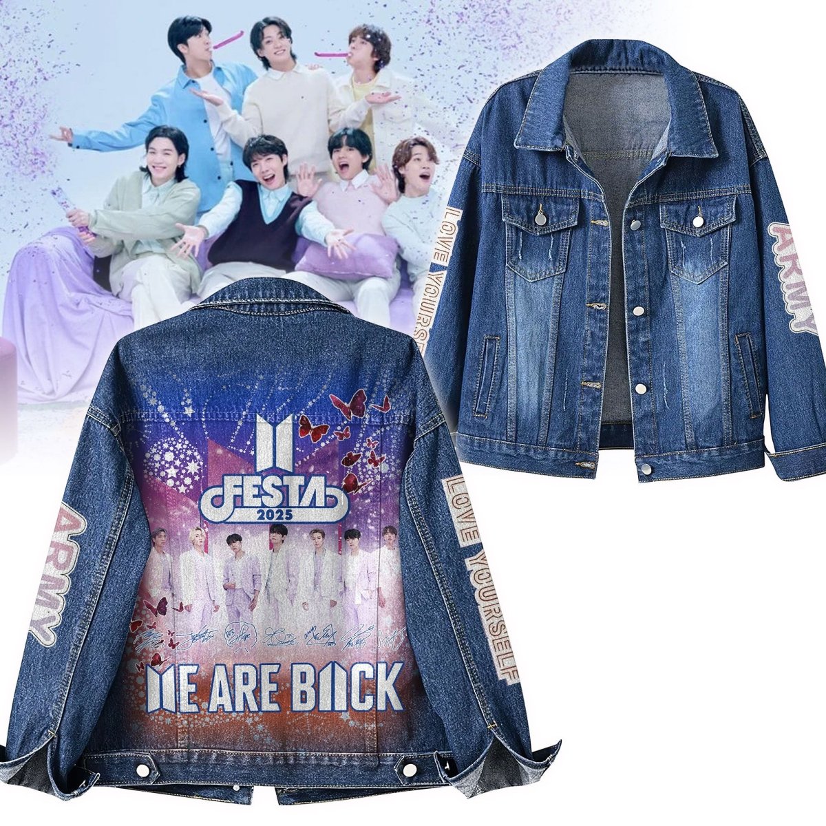 BTS Denim Jacket TTN - dcprintify