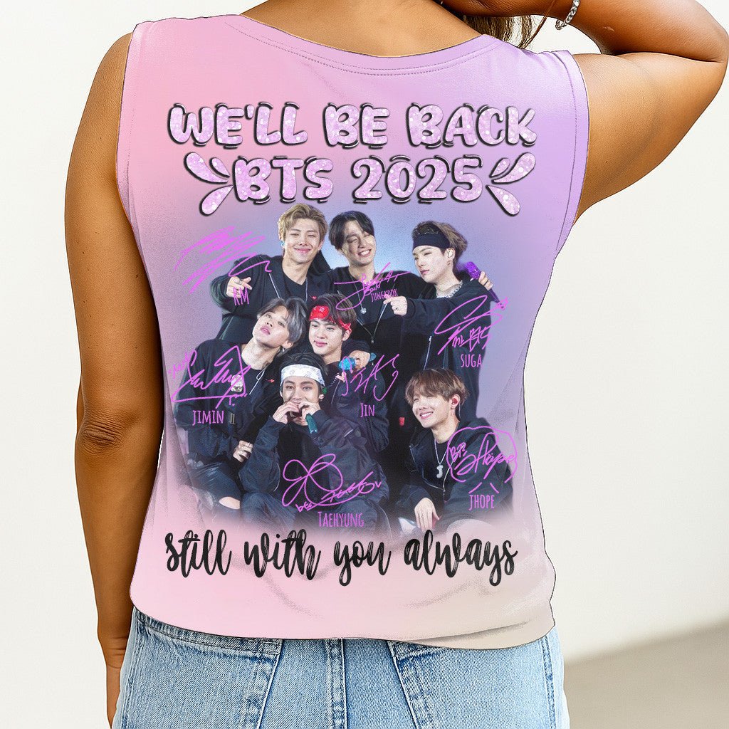 BTS Women's V - neck Tank Top TNSM - dcprintify