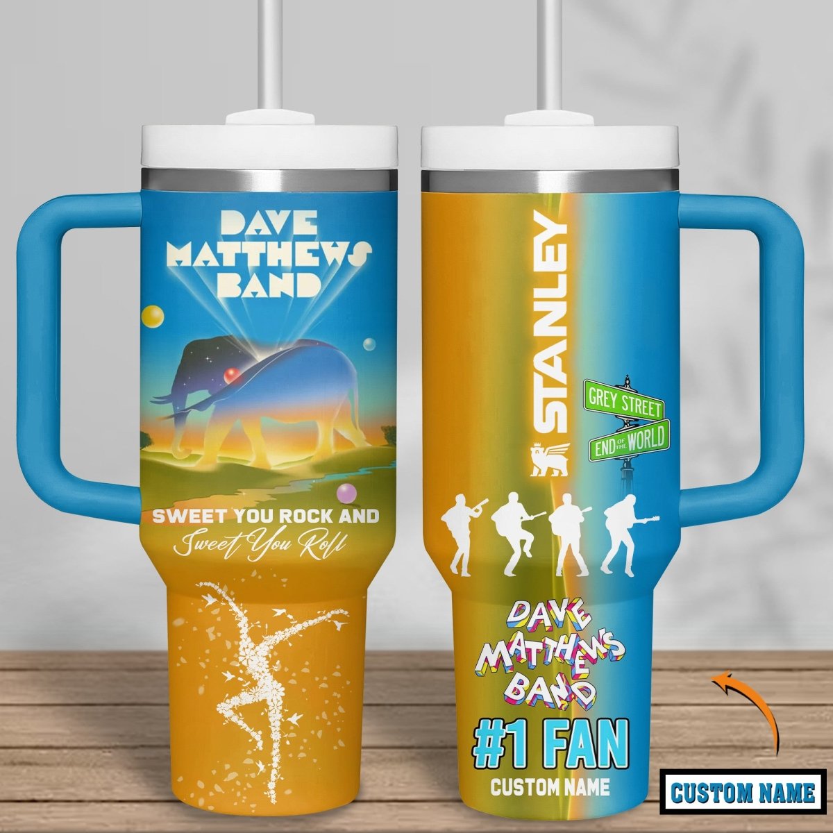 DMB 40oz Tumbler With Handle PMN - dcprintify