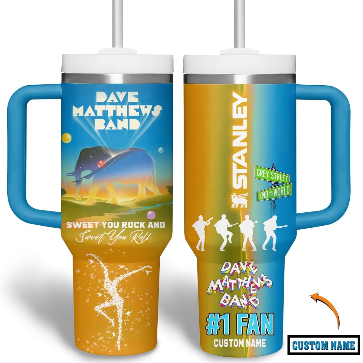 DMB 40oz Tumbler With Handle PMN - dcprintify