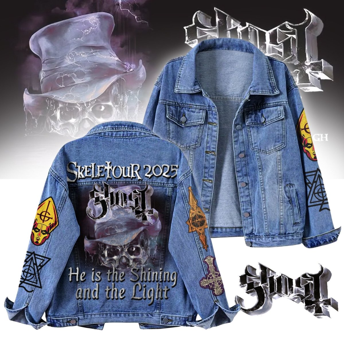 GHB Denim Jacket BHG - dcprintify