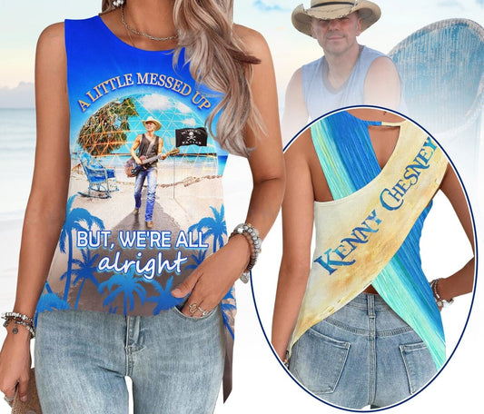 KNCN Cut Out Wrap Back Tank Top PMN - dcprintify