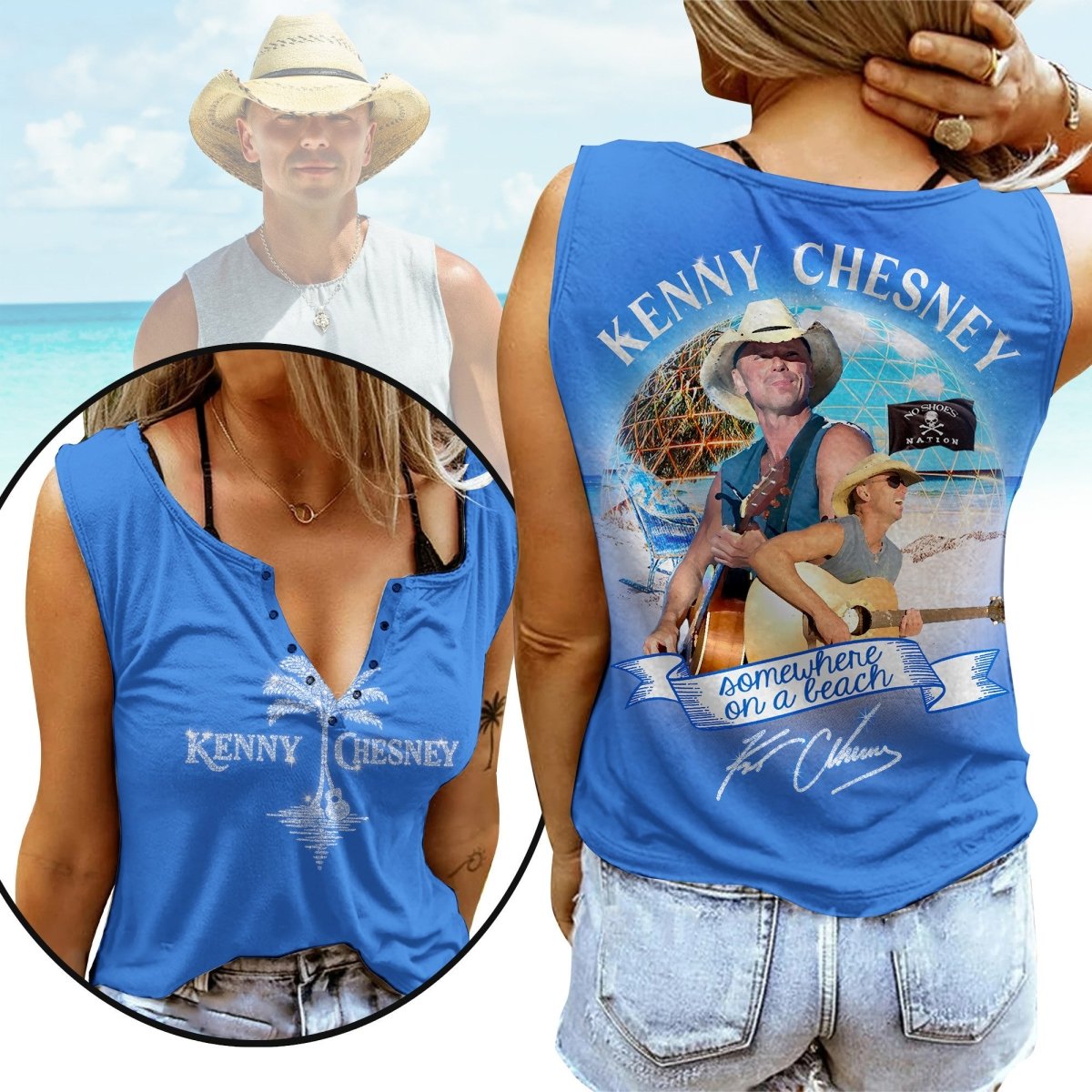 KNCN Women's V - neck Tank Top TNSM - dcprintify