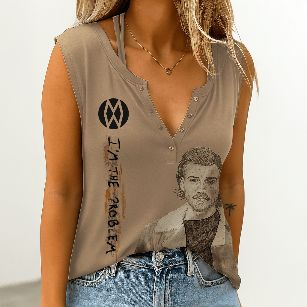 MGWL Women's V - neck Tank Top TMN - dcprintify