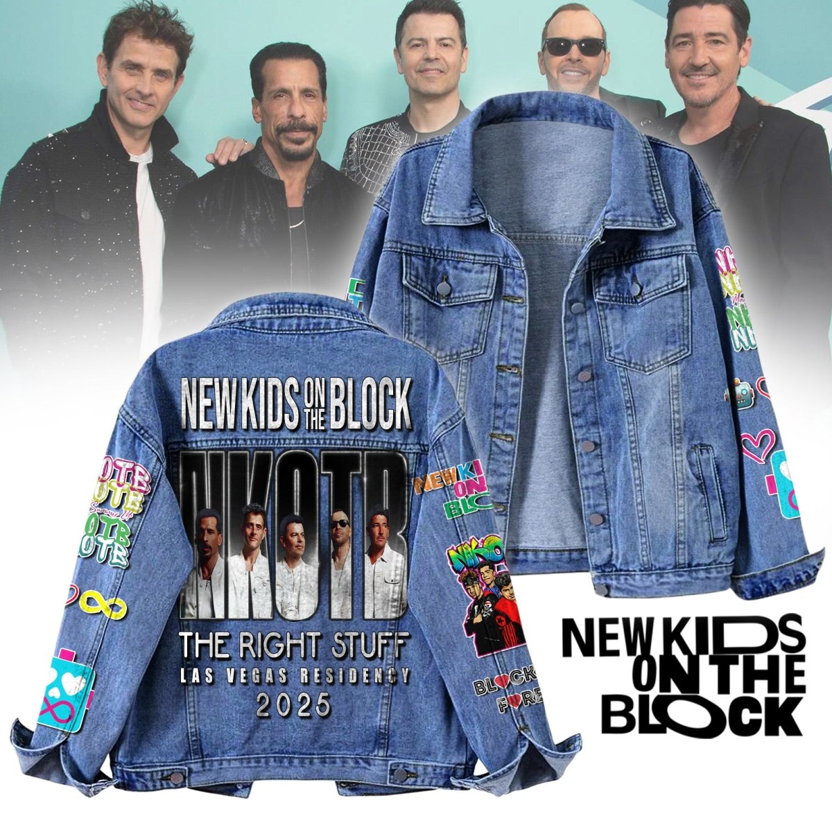 NKOTB Denim Jacket TMN - dcprintify