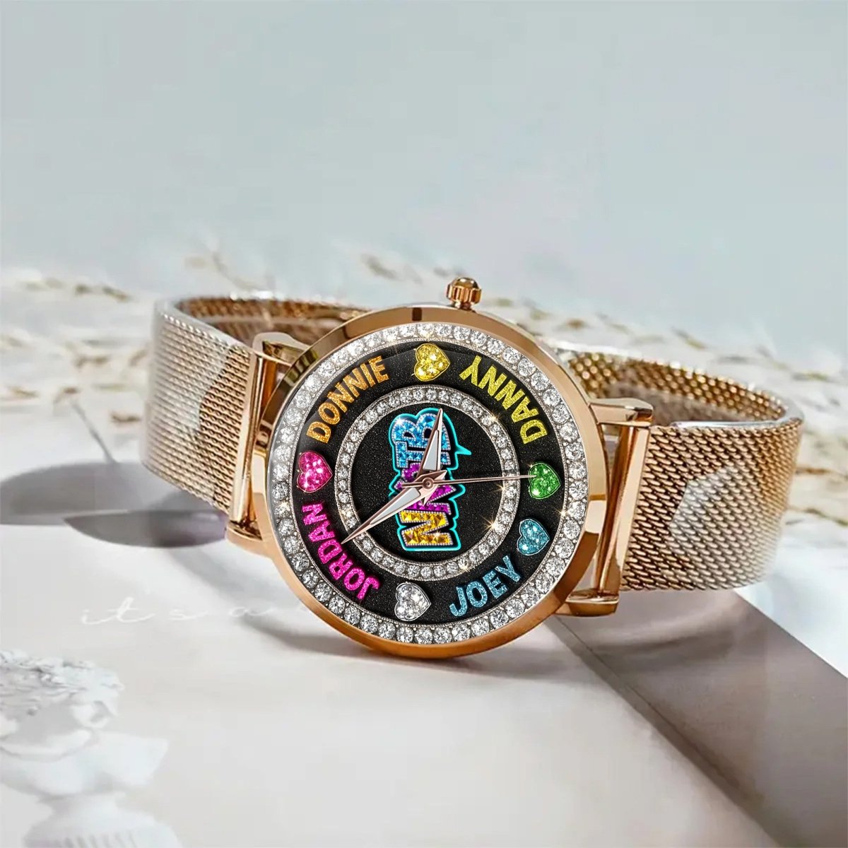 NKOTB Stainless Steel Watch DAT - dcprintify