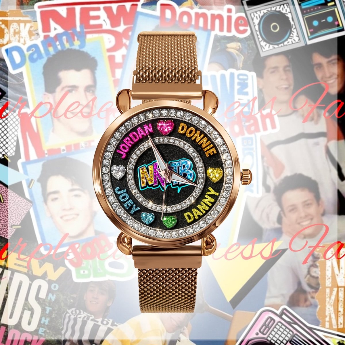 NKOTB Stainless Steel Watch DAT - dcprintify