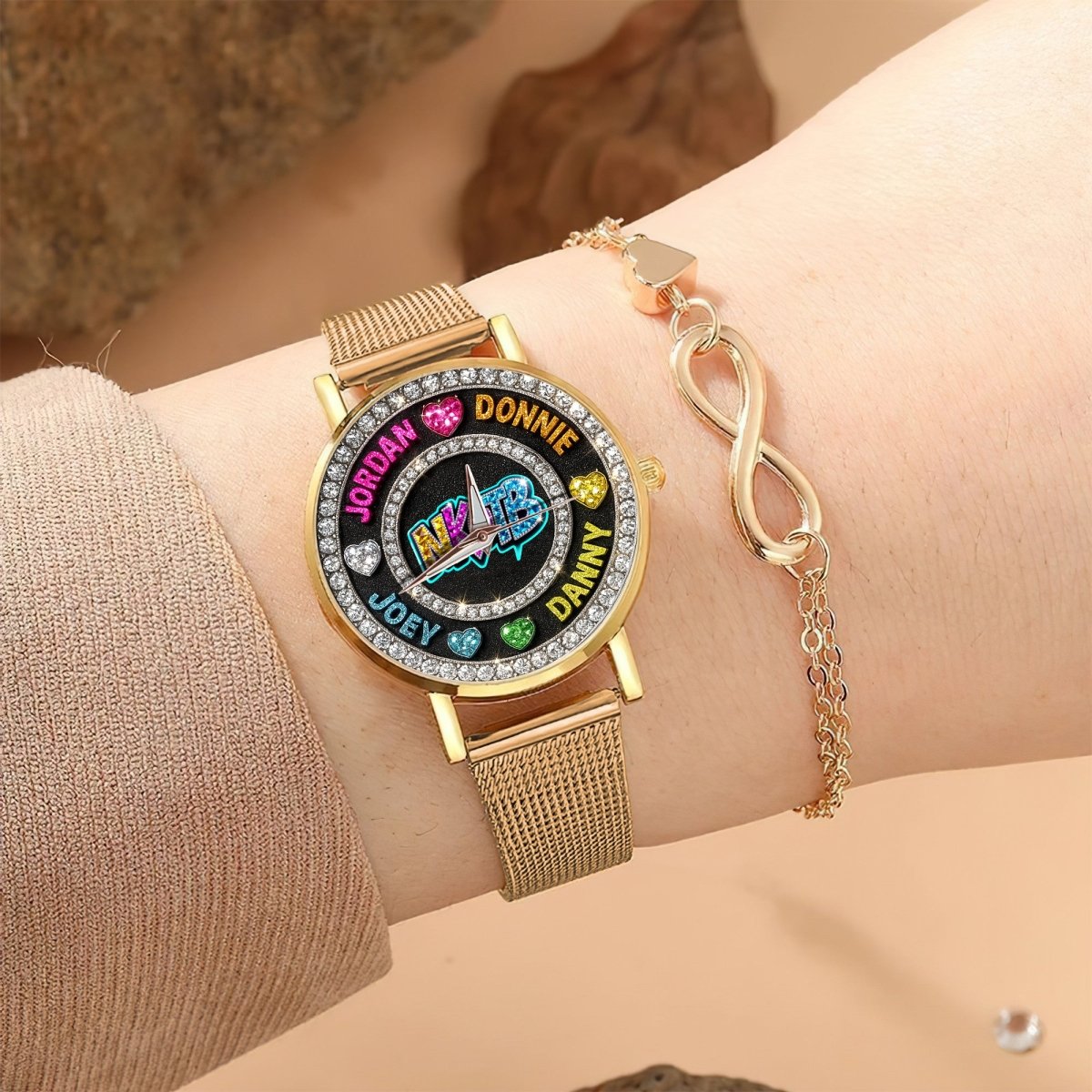 NKOTB Stainless Steel Watch DAT - dcprintify