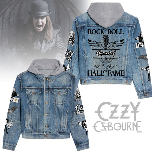 OZOB Hooded Denim Jacket NTY - dcprintify