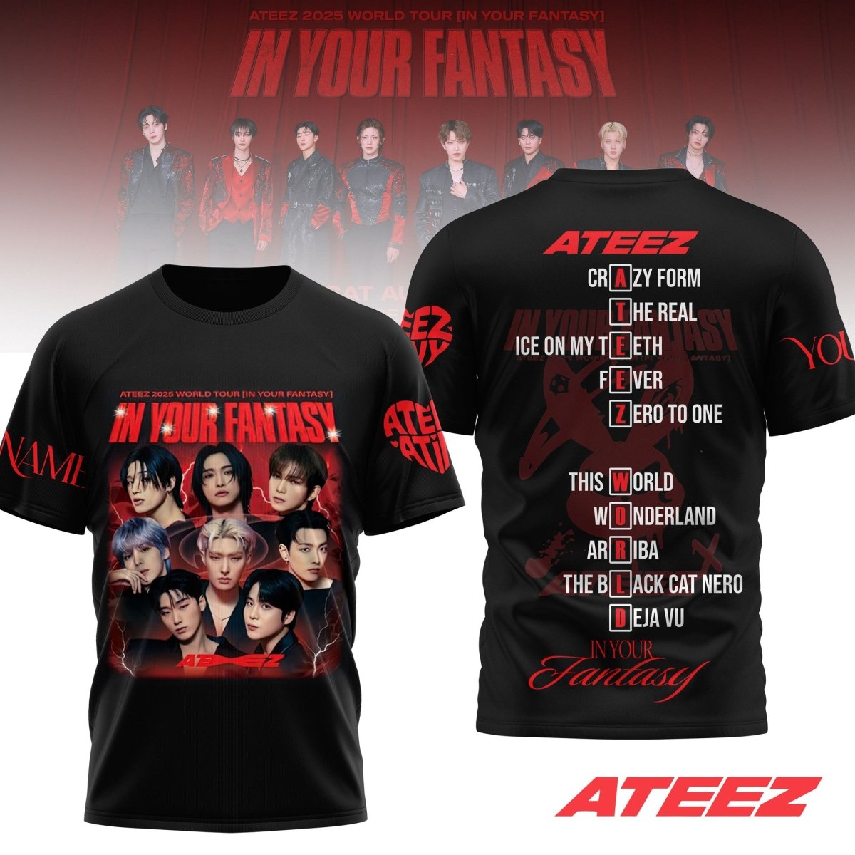 PREMIUM ATEEZ 3D SHIRT TNSM - dcprintify