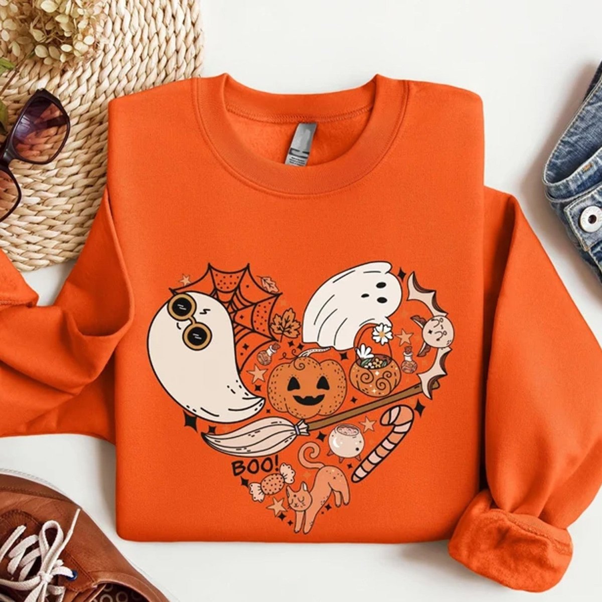 Premium Halloween Heart 2025 Spooky Season T-Shirt - dcprintify
