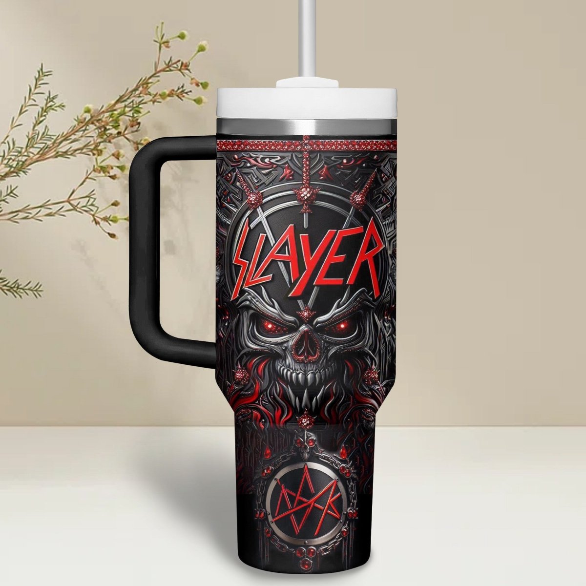 SLER 40oz Tumbler With Handle PHN - dcprintify