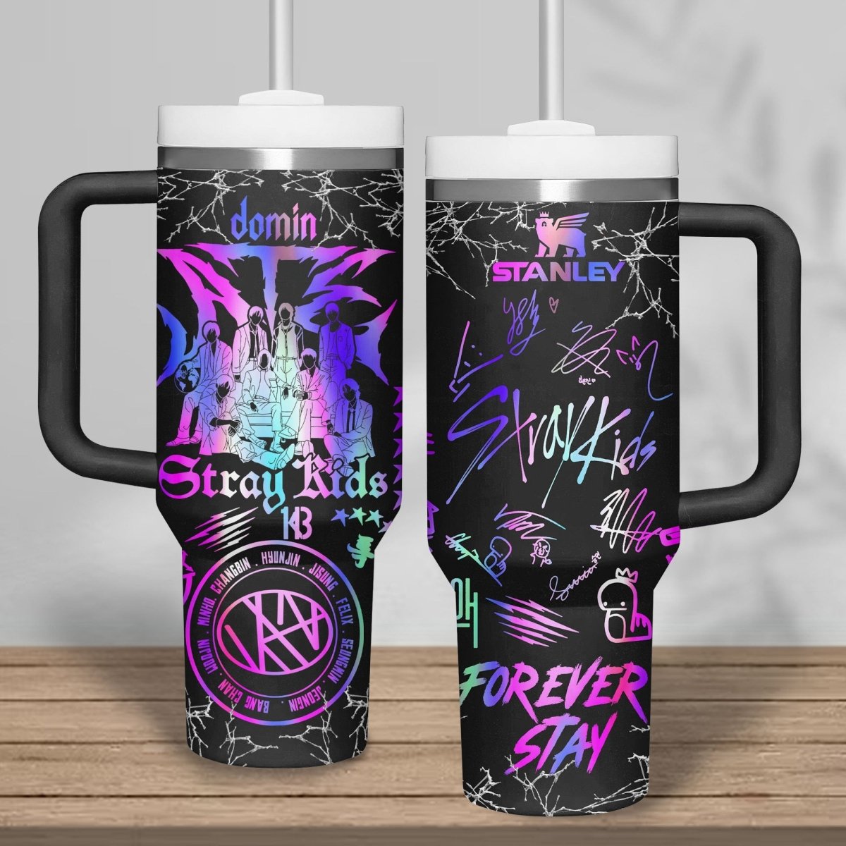STRAY KIDS 40oz Tumbler With Handle TNSM - dcprintify