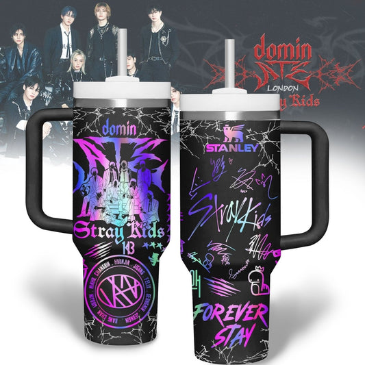 STRAY KIDS 40oz Tumbler With Handle TNSM - dcprintify
