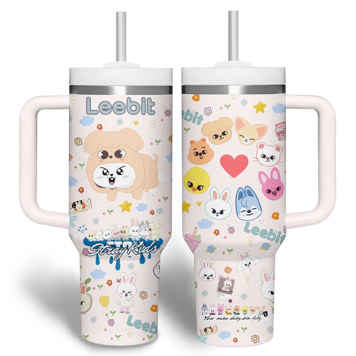 STRAY KIDS 40oz Tumbler With Handle TTHG - dcprintify
