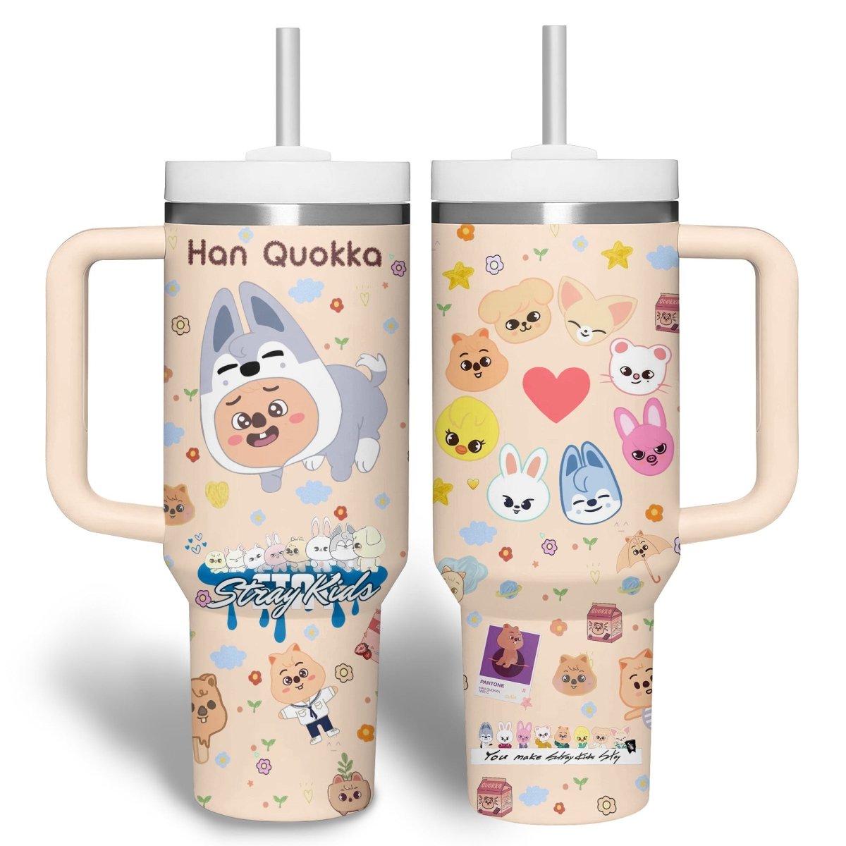 STRAY KIDS 40oz Tumbler With Handle TTHG - dcprintify